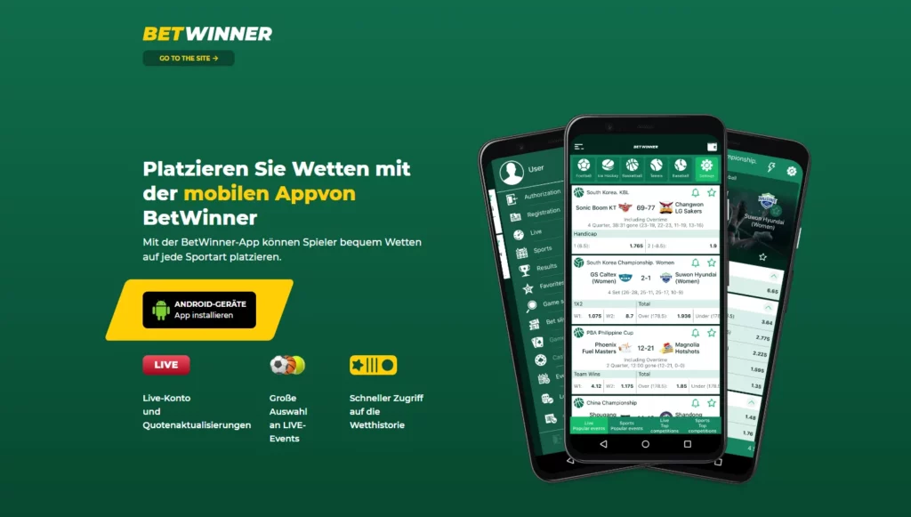 Höhepunkte der BetWinner-Wett-App